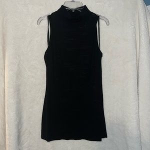 Bebe sheer mock neck tank top